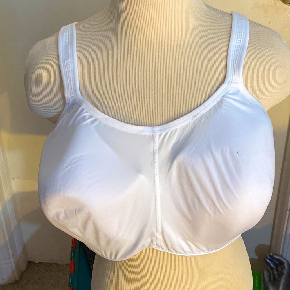 Breezies Comfort Zone Full Coverage Underwire T-Shirt Bra white 46DD A469037